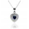 Colier din argint 925% Blue Diamond Heart