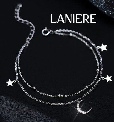 Bratara din argint 925 Moon and Stars Laniere