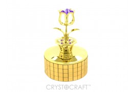 Cutiuta muzicala - Lalea cu cristale Swarovski
