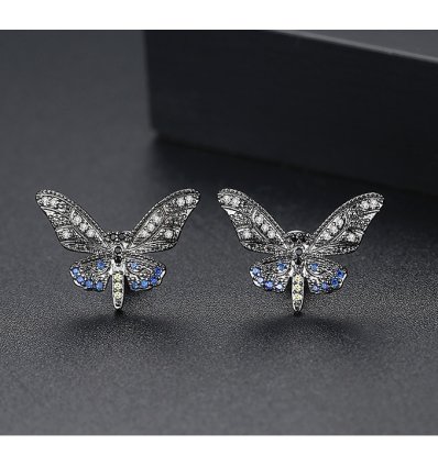 Cercei cu cristale cubic zirconia Beautiful Butterfly