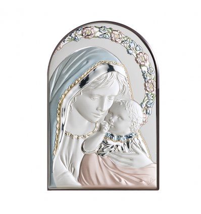 Icoana pentru Botez, Fecioara Maria si Pruncul, 6 x 9 cm