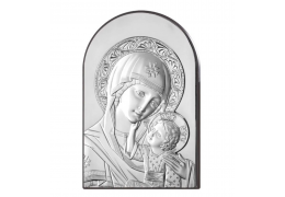 Icoana foita Ag. 925 cu Fecioara Maria si Pruncul, 12 x 8 cm