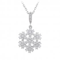 Colier cu cristale cubic zirconia My winter Snow Flake