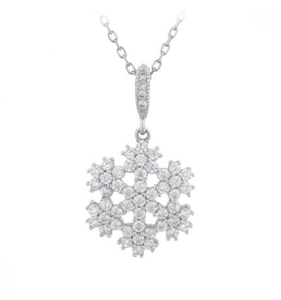 Colier cu cristale cubic zirconia My winter Snow Flake