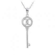 Colier cu cristale cubic zirconia Infinite Love Key