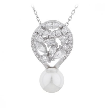 Colier cu cristale cubic zirconia Royal Pearl