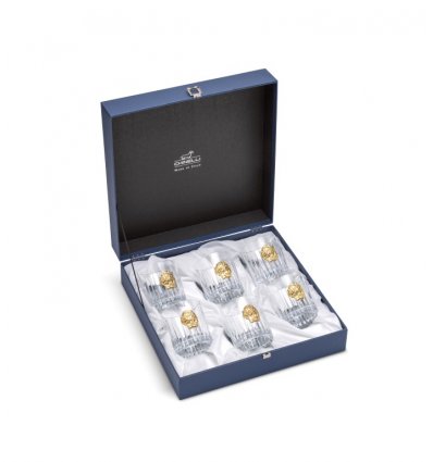 Set 6 pahare whisky Tiger Gold made by Chinelli Italy