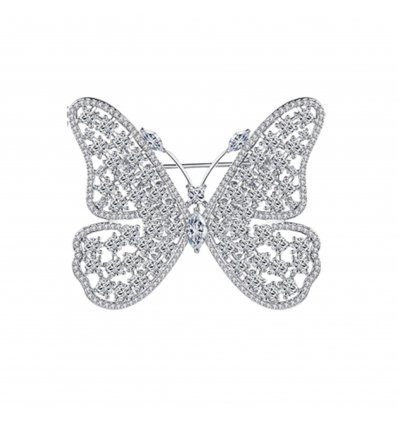 Shiny Butterfly - Brosa cu cristale cubic zirconia