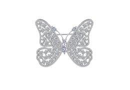 Shiny Butterfly - Brosa cu cristale cubic zirconia