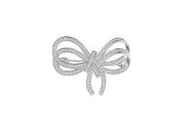 Brosa Diamond Ribbon cu cristale cubic zirconia