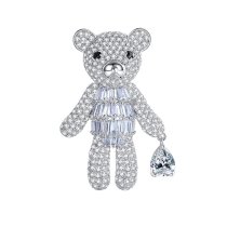 Brosa cu cristale cubic zirconia Diamond Bear