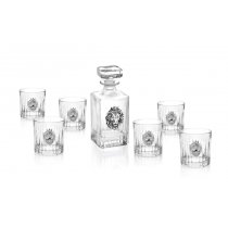 Sticla de whisky si 6 pahare Lion Silver by Chinelli