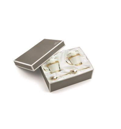 Set doua cesti pentru ceai - Gold Elegance Chinelli Italy