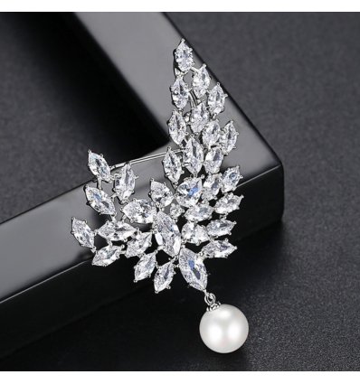 Brosa cu cristale cubic zirconia Crystal Wing