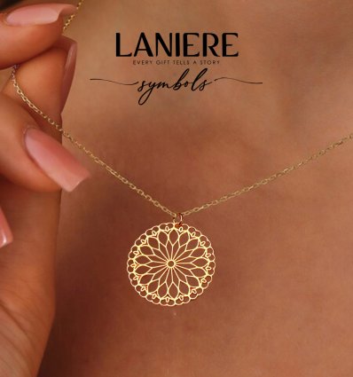 Colier din Argint - Gold plated - Mandala - Laniere Symbols