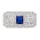 Brosa cu cristale cubic zirconia Royal Sapphire