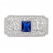 Brosa cu cristale cubic zirconia Royal Sapphire