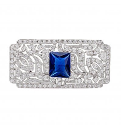 Brosa cu cristale cubic zirconia Royal Sapphire