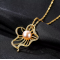 Colier din Argint 925 placat cu aur, Twisted Pink Harmony