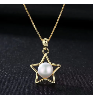 Colier Argint 925 Little Pearl Star