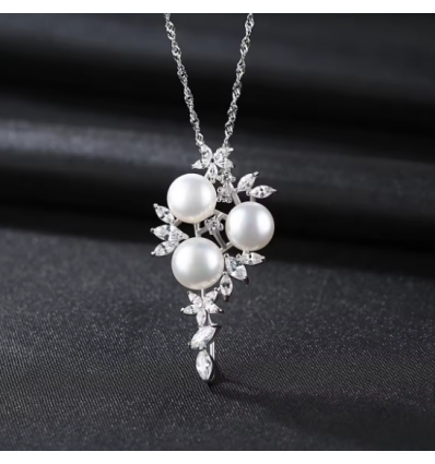 Colier Argint 925 Bohemian Crystal Bouquet