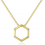 Colier din Argint 925 Shining Crystals Hexagon