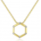 Colier din Argint 925 Shining Crystals Hexagon