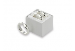 Set doua Inele Servetele Argintate Fine Crystal