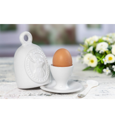 Suport Ou de Portelan Little White Bunny