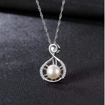 Colier din Argint 925 Silver Twisted Shiny Pearl