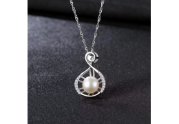 Colier din Argint 925 Silver Twisted Shiny Pearl