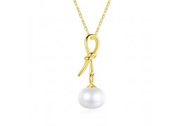 Colier din Argint 925 Golden Knotted Bow