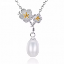 Colier din Argint 925 White Flowers Bouquet