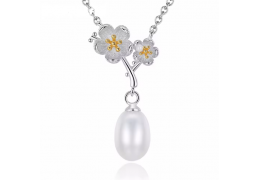 Colier din Argint 925 White Flowers Bouquet