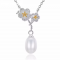 Colier din Argint 925 White Flowers Bouquet