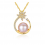 Colier din Argint 925  Crystal Gold Flower