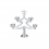 Sfesnic Silver Evergreen Candle Holder