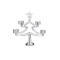 Sfesnic Silver Evergreen Candle Holder