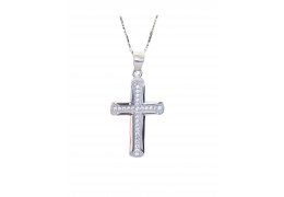 Colier din Argint 925 Silver Crystal Cross