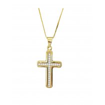 Colier din Argint 925 Shining Gold Cross