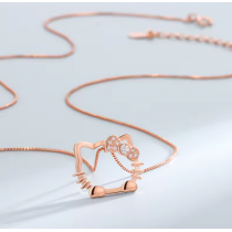 Colier din Argint 925 Hello Kitty Rose Charm