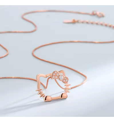 Colier din Argint 925 Hello Kitty Rose Charm