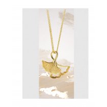 Colier din Argint 925 Gold Charm Leaf