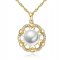 Colier din Argint Golden Sunflower Pearl