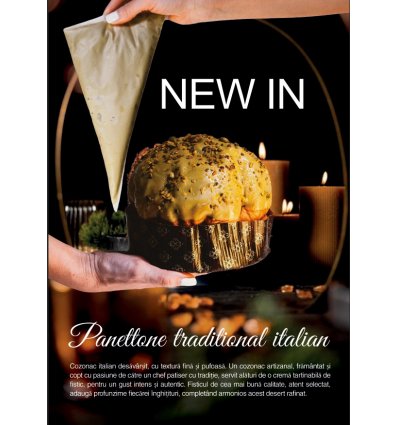 Italian Pistachio Dream - Cozonac de tip Panettone cu crema de Fistic