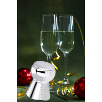 Dop Argintat pentru sticla de Sampanie Royal Silver Stopper
