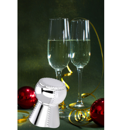 Dop Argintat pentru sticla de Sampanie Royal Silver Stopper