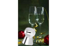 Dop Argintat pentru sticla de Sampanie Royal Silver Stopper