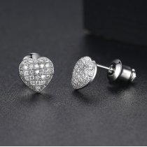 Cercei  - Silver Love Spark Heart