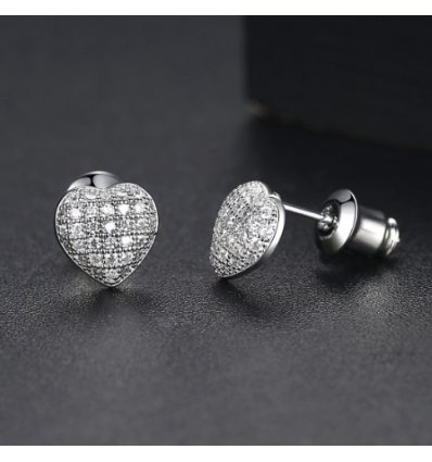 Cercei  - Silver Love Spark Heart